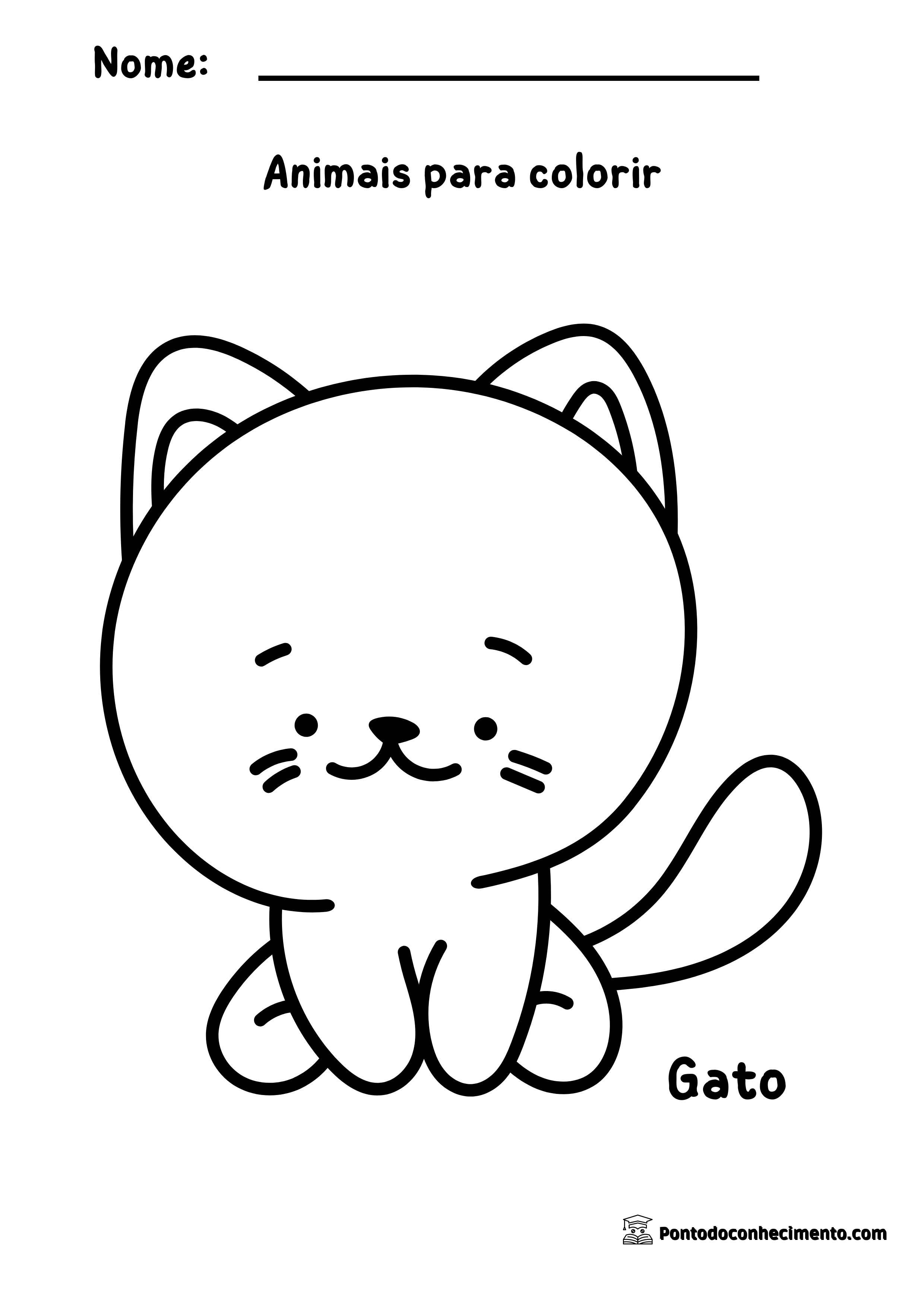 Animais para colorir Gato