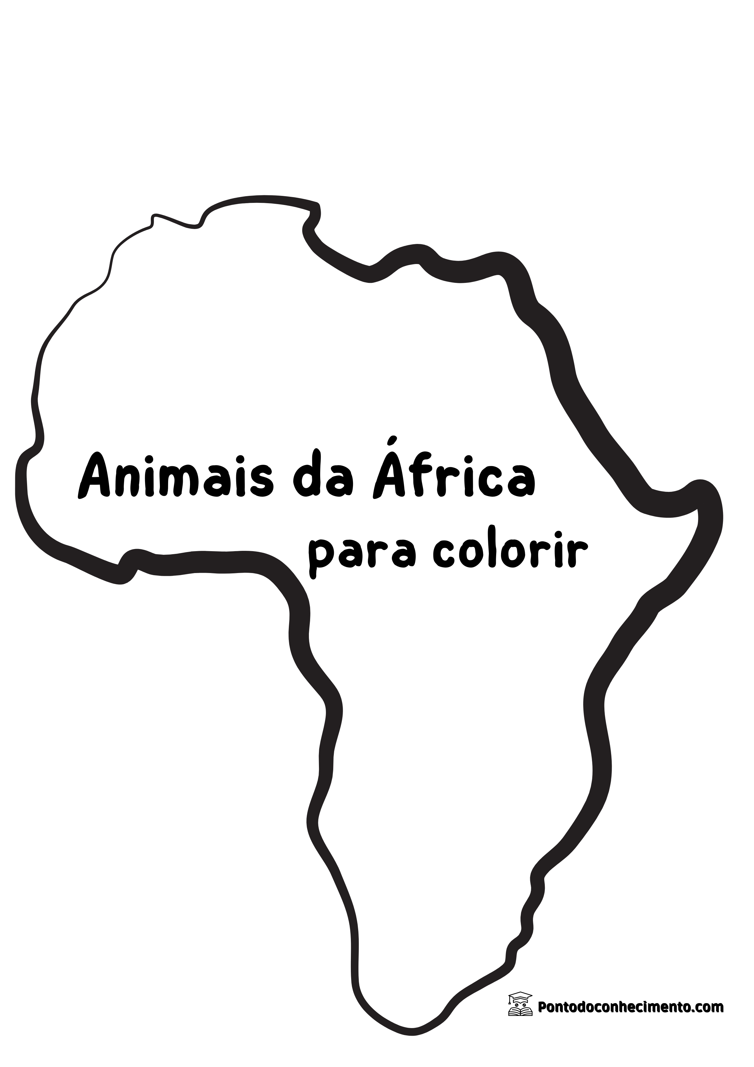 Atividade animais para colorir Animais da África
