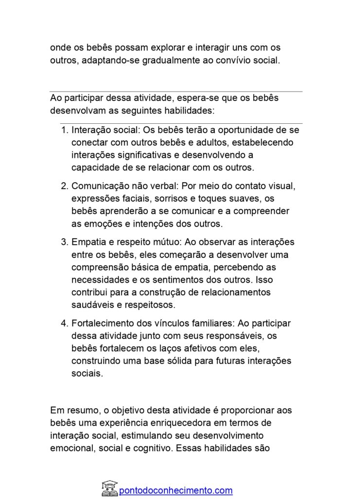 Atividade De Intera O Para Educa O Infantil Ei Eo Interagir