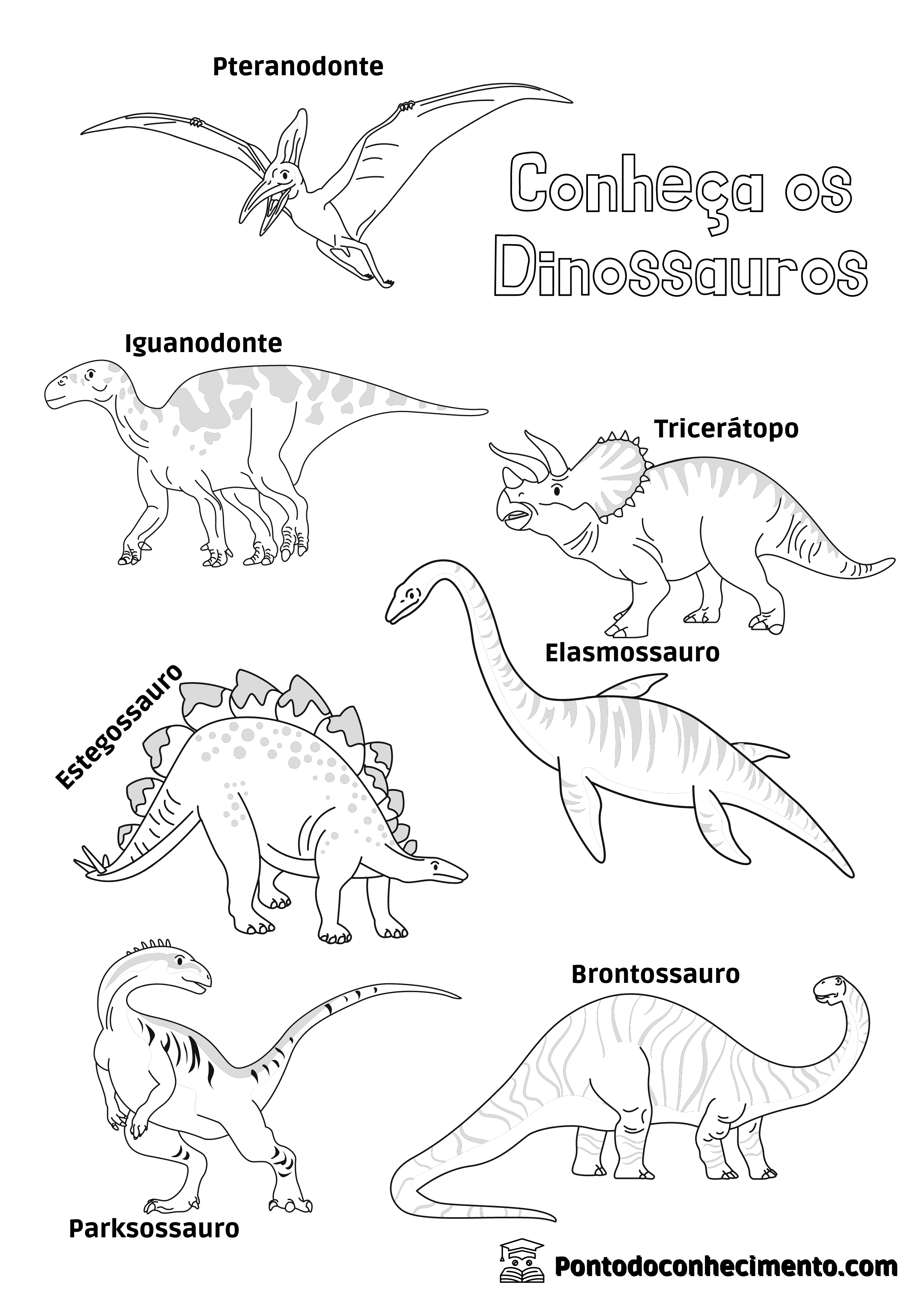 Desenhos para colorir Dinossauros