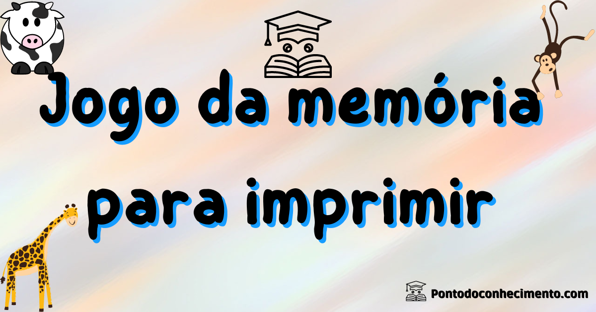 Jogo da memória com animais para imprimir