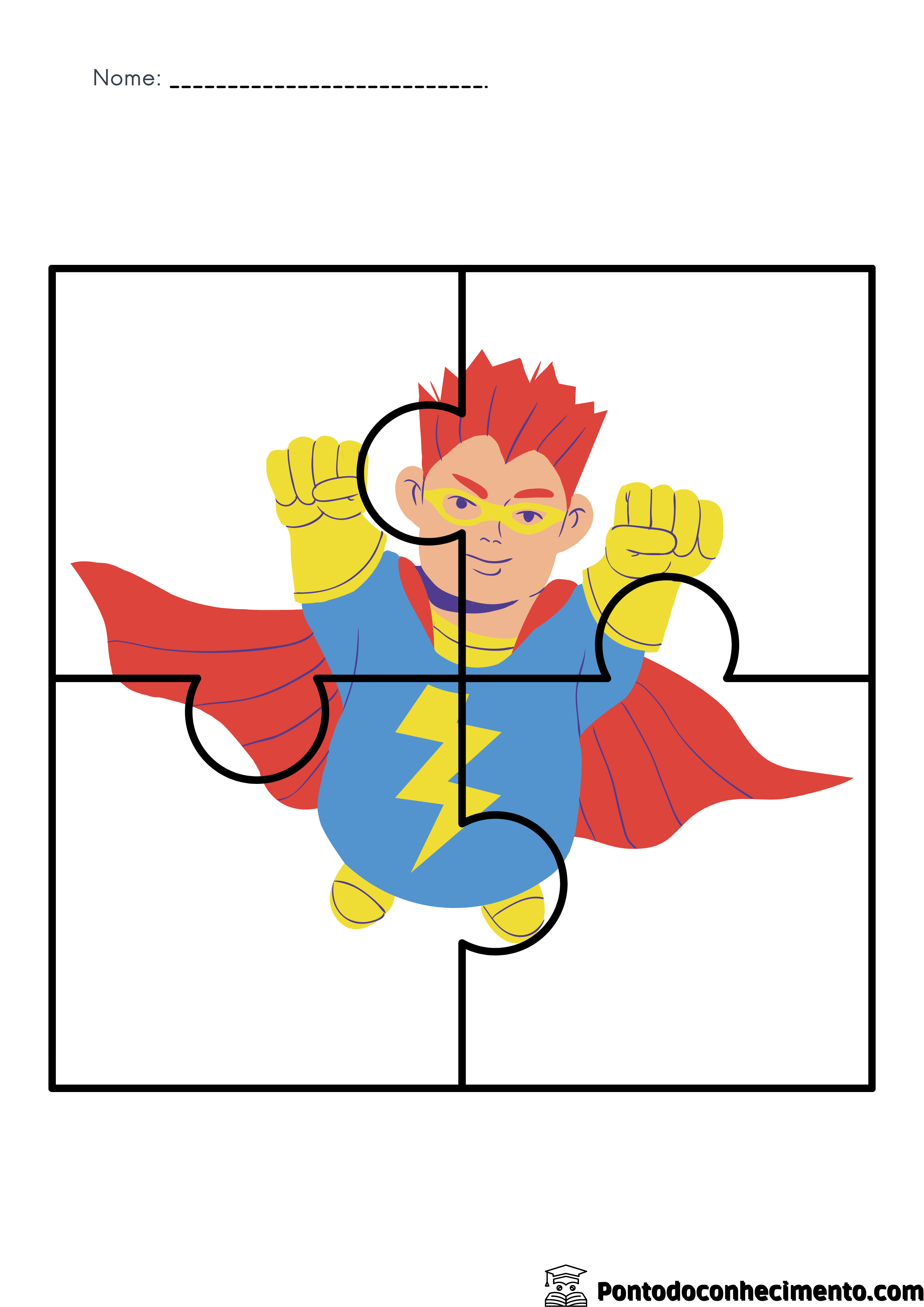 Quebra-cabeça infantil Super-Heróis 3