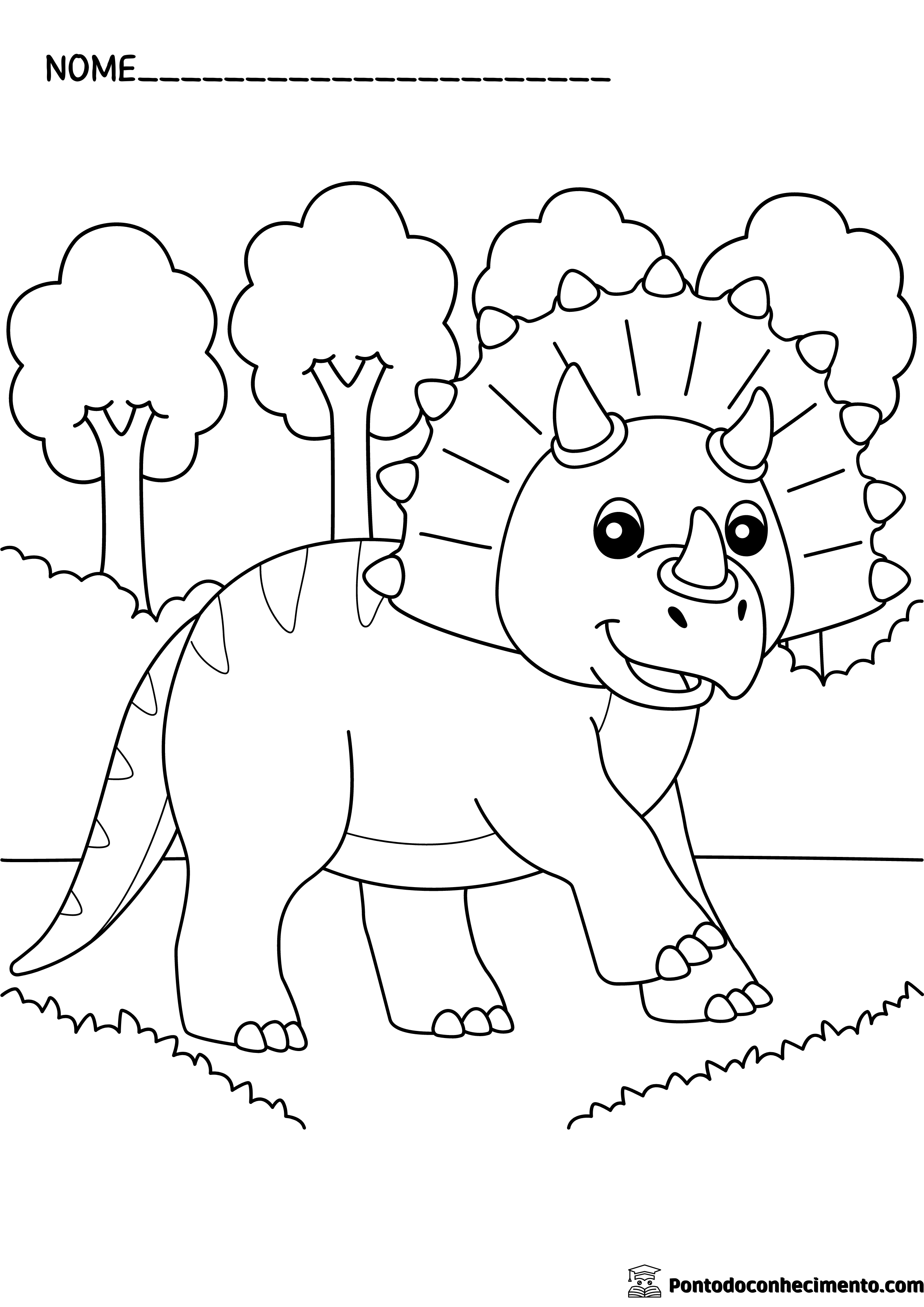 dinossauro: Desenhos infantis para colorir 