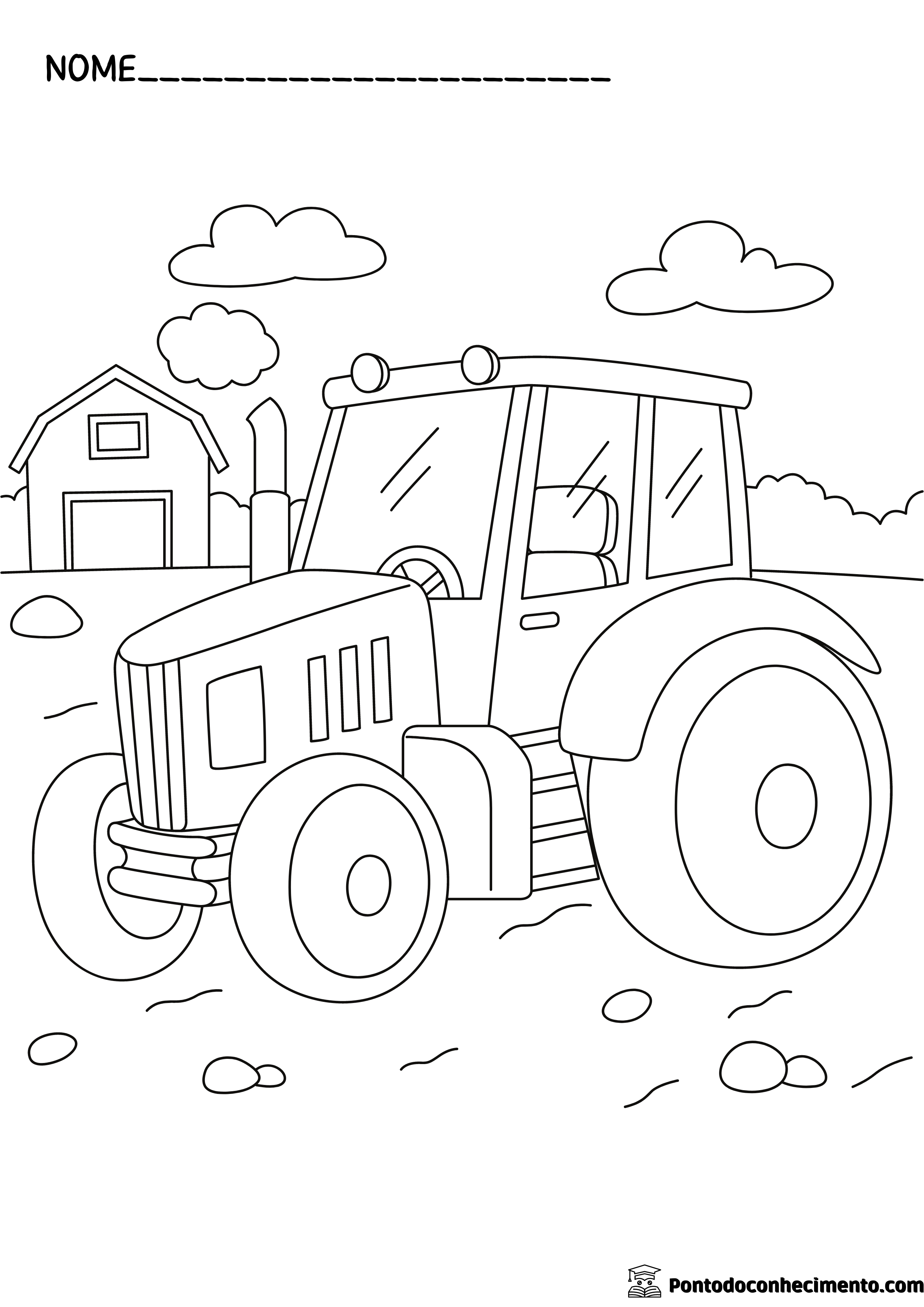 20 Desenhos de Trator para Colorir – Desenhos para Colorir