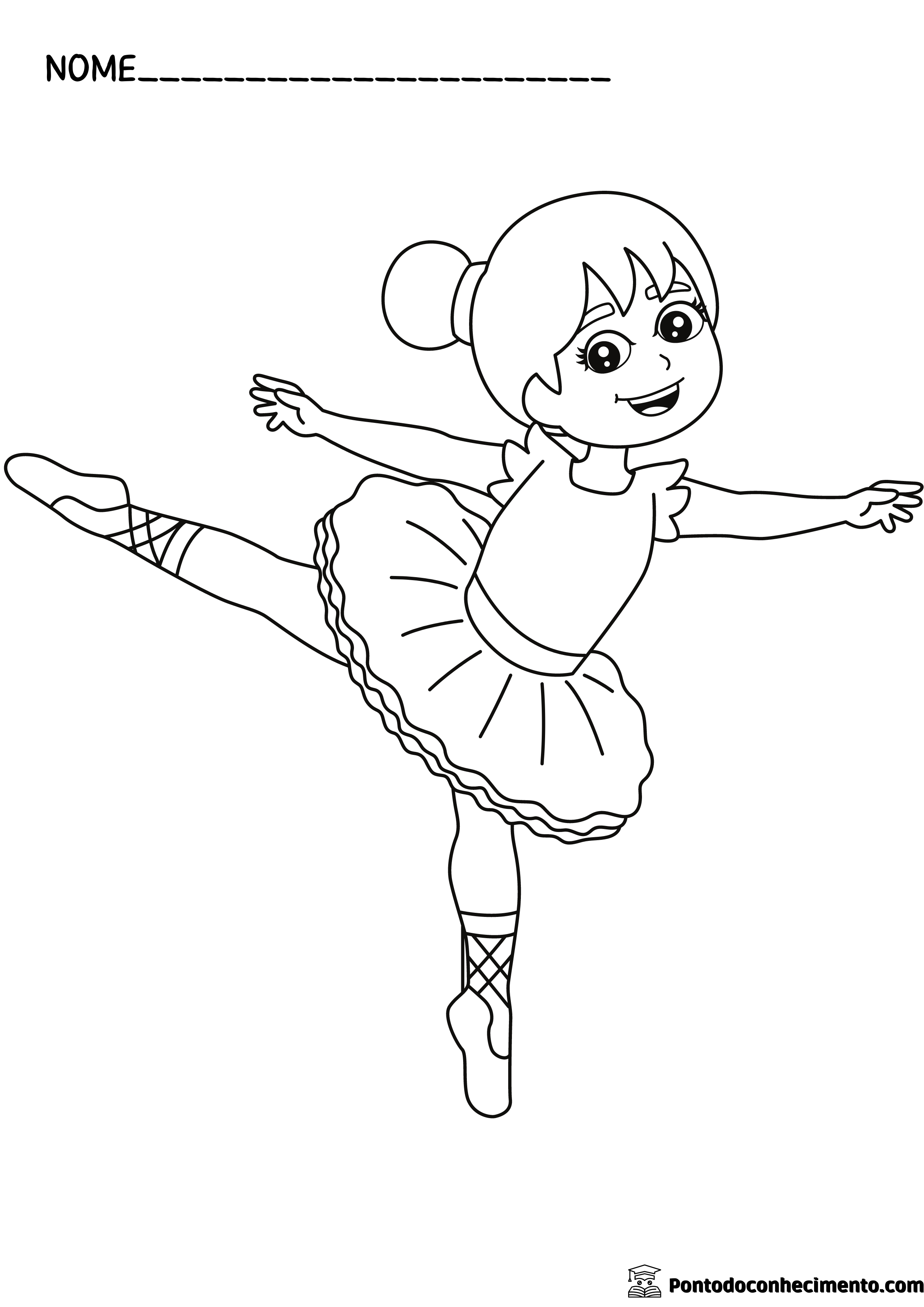 Desenhos infantis para colorir: bailarina 