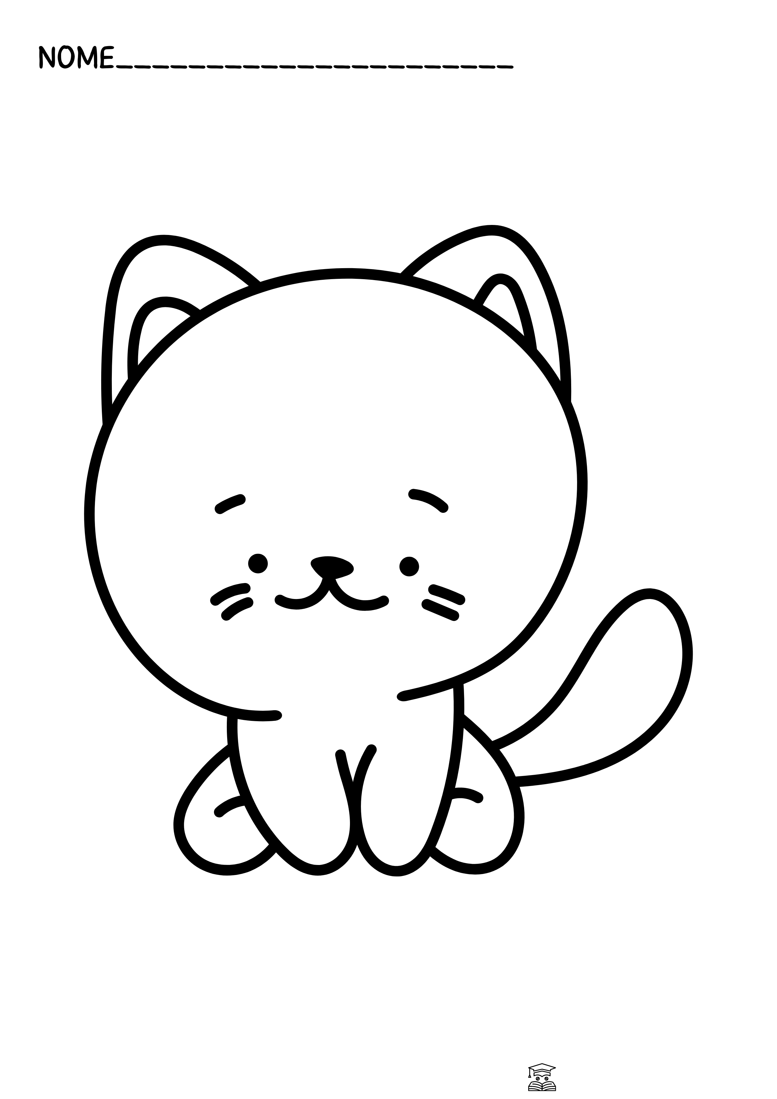 Desenhos infantis para colorir: gatinho