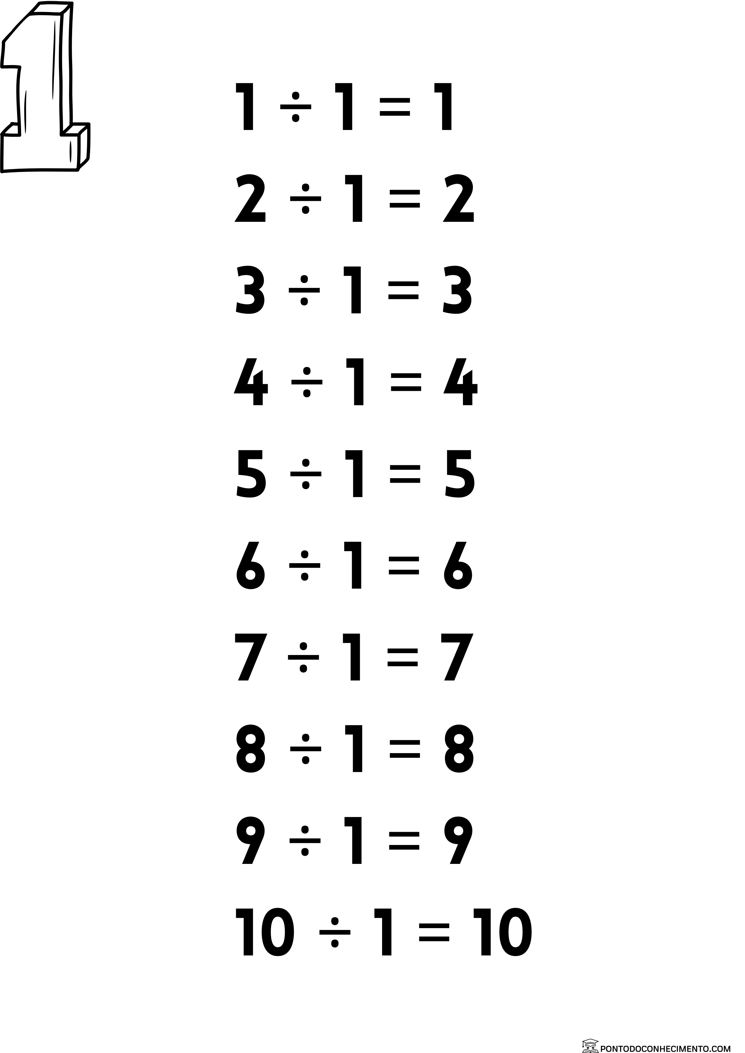 Atividades de matemática: Divisão - Ponto do Conhecimento