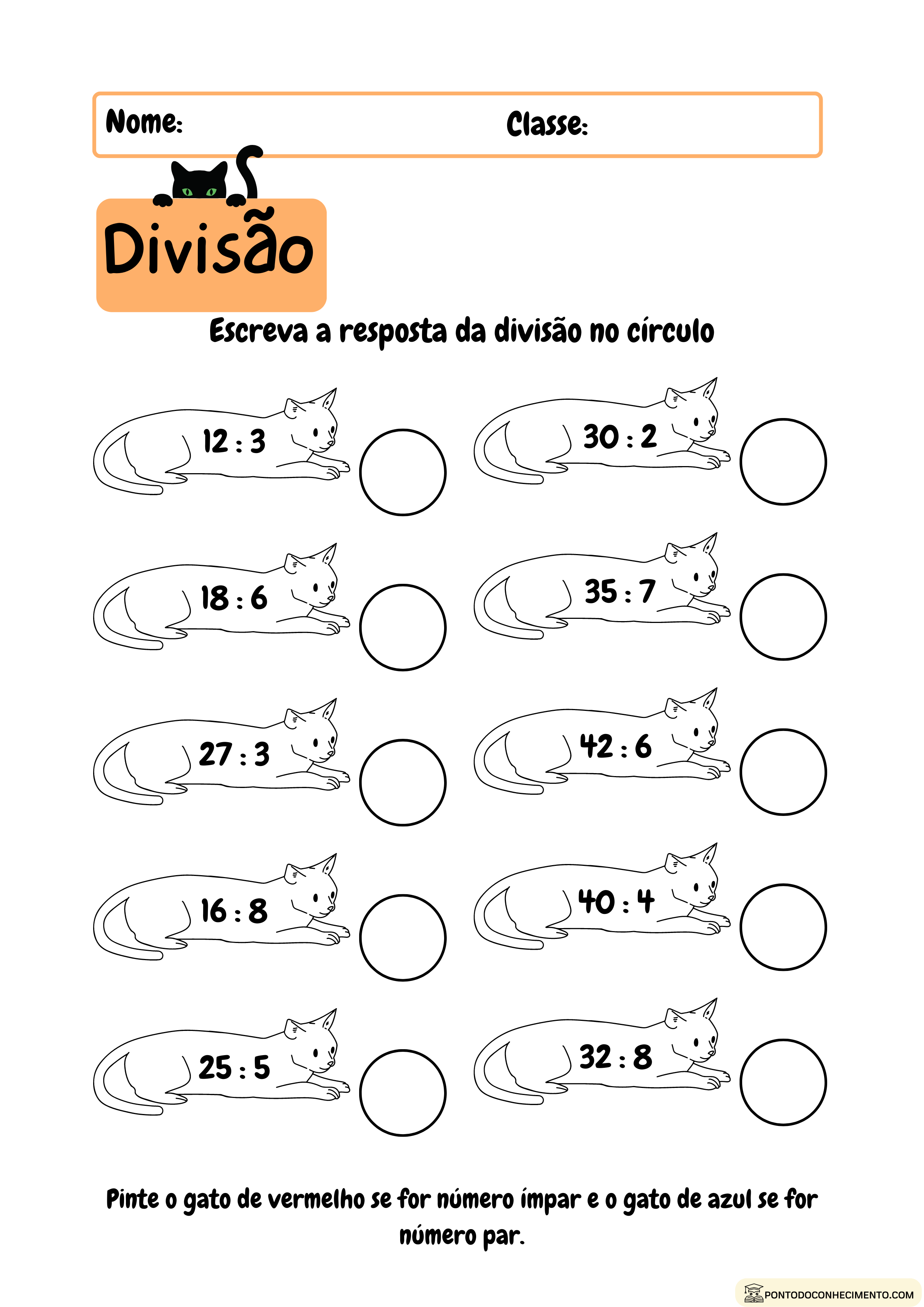 Cartões de Divisão – Atividades de Divisão para o 3º Ano