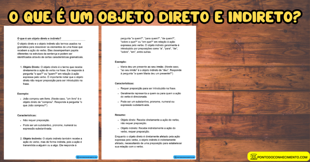 Arquivo De Exemplos De Objetos Indireto Ponto Do Conhecimento