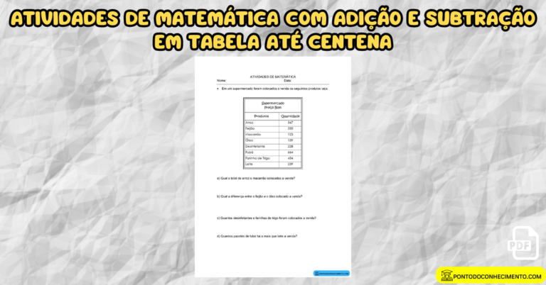 Arquivo de Tarefas de matemática adição e subtração em tabela até