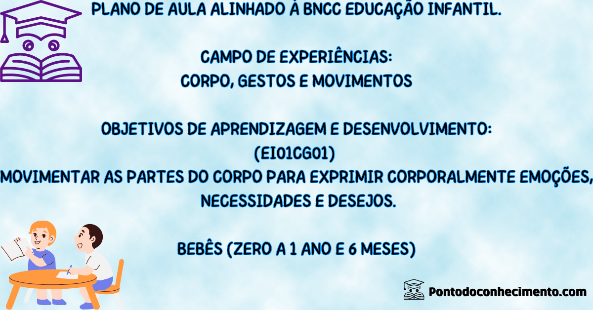 Você está visualizando atualmente Proposta Pedagógica BNCC: Educação Infantil EI01CG01 Movimentar as partes do corpo para exprimir corporalmente emoções, necessidades e desejos