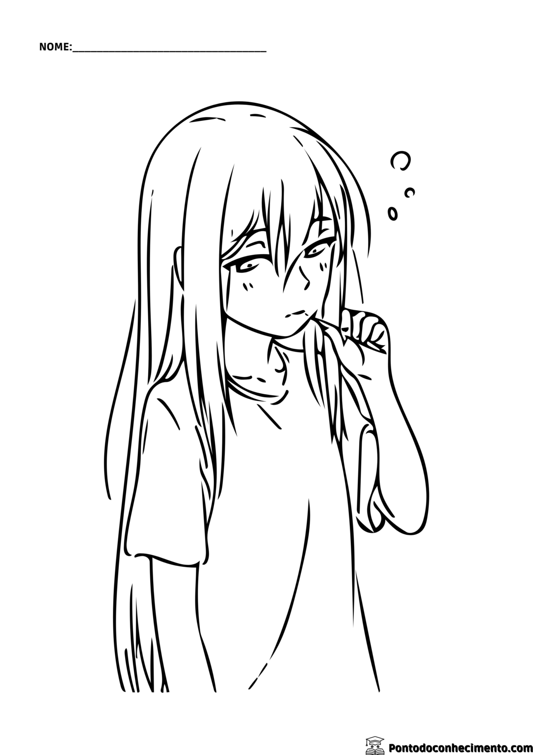 Animes para colorir - Ponto do Conhecimento