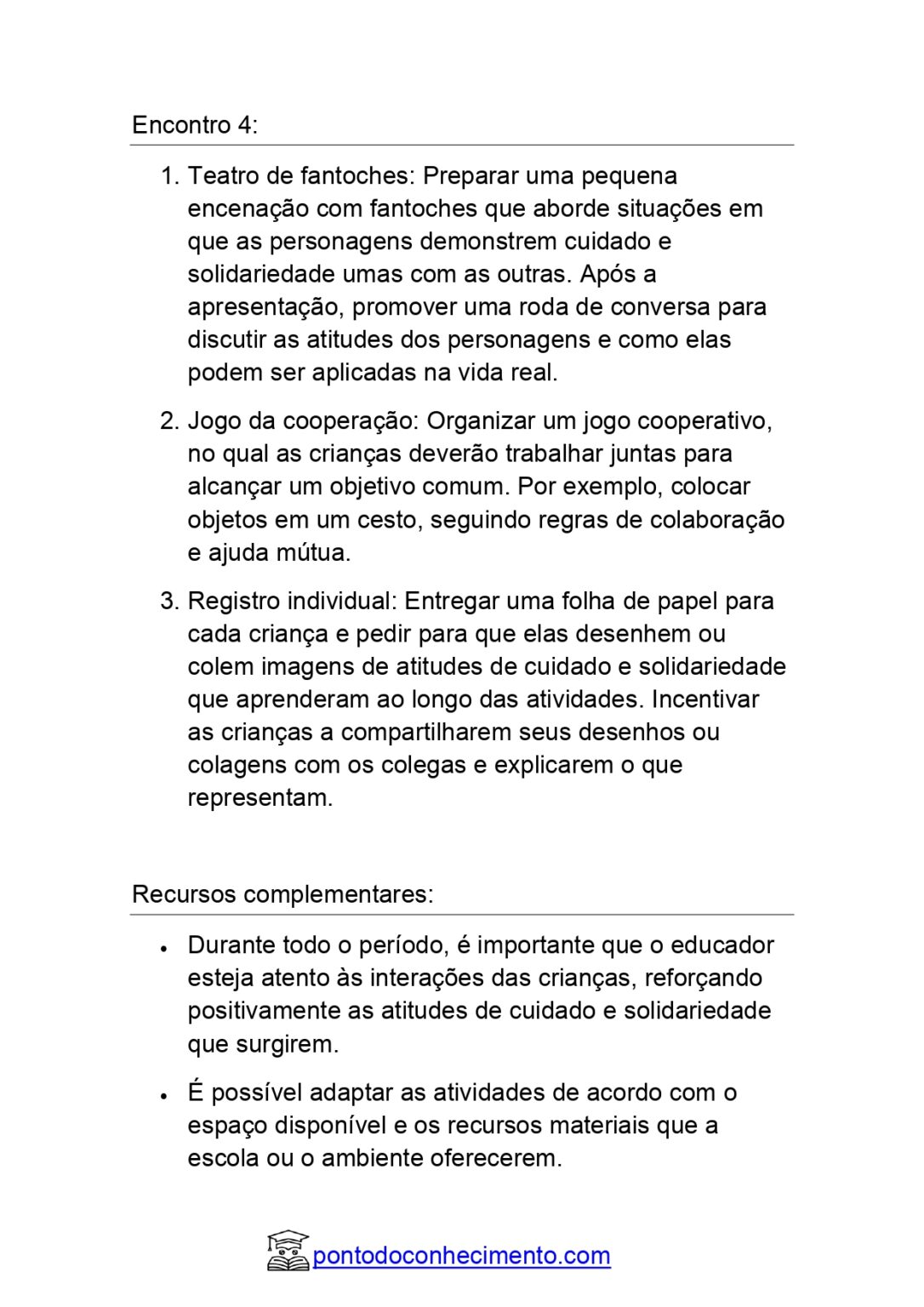 Plano De Atividades Ei Eo Demonstrar Atitudes De Cuidado E Solidariedade Na Intera O Com