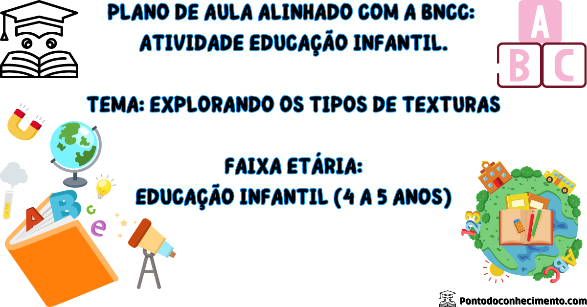 Você está visualizando atualmente Proposta de aula Explorando os tipos de texturas. Atividade Educação Infantil. Educação Infantil (4 a 5 anos).