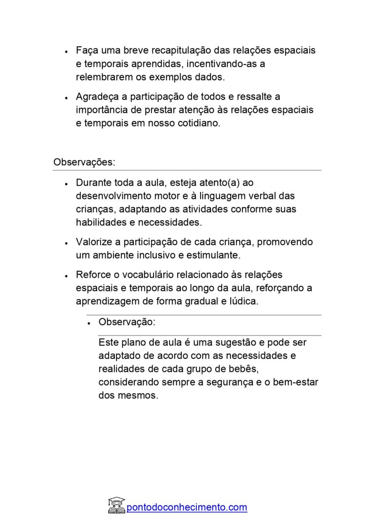 Plano De Aula Alinhado á BNCC: EI02ET04 Identificar Relações Espaciais ...