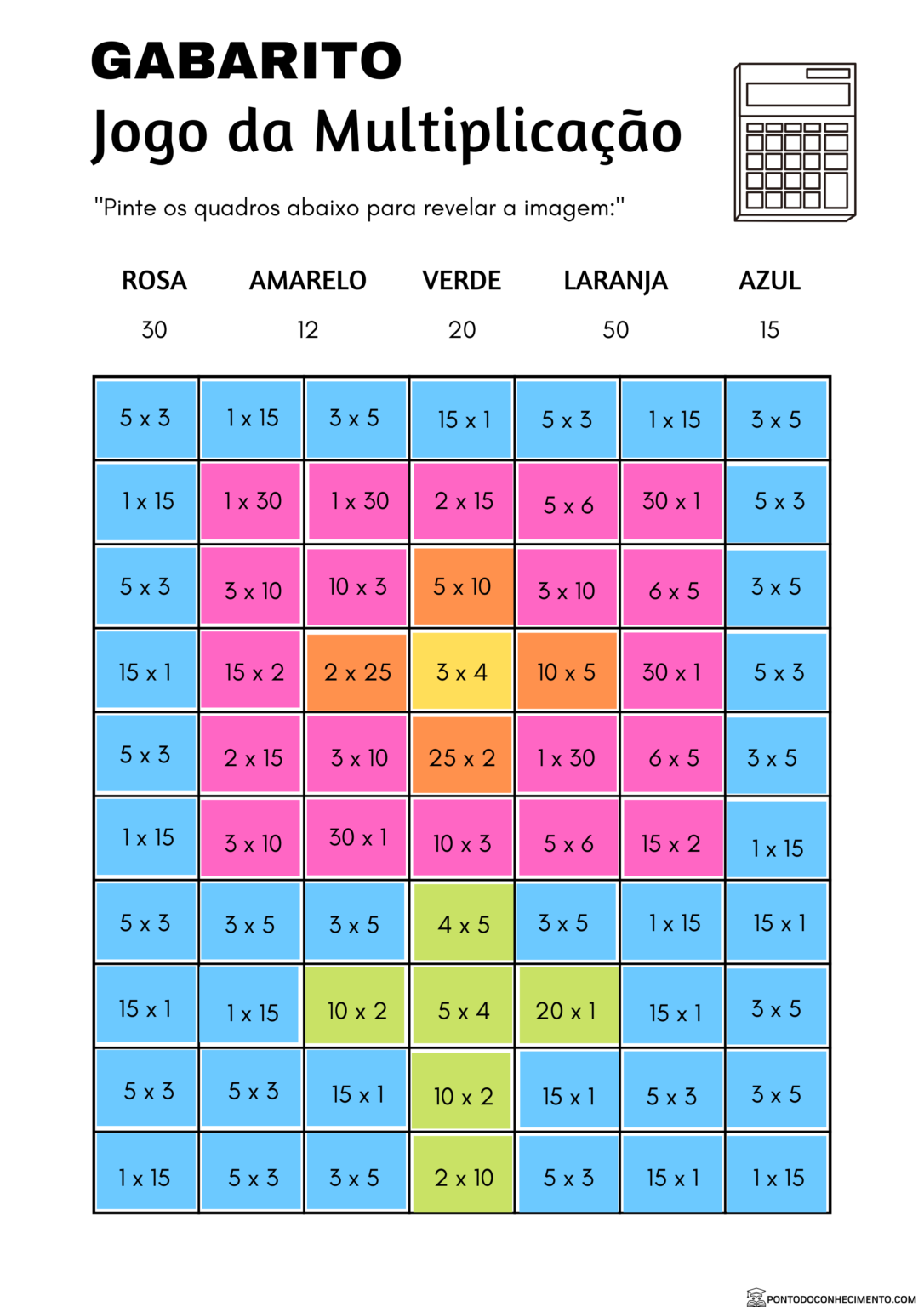 Tabuleiro Da Multiplicação Para Imprimir - FDPLEARN