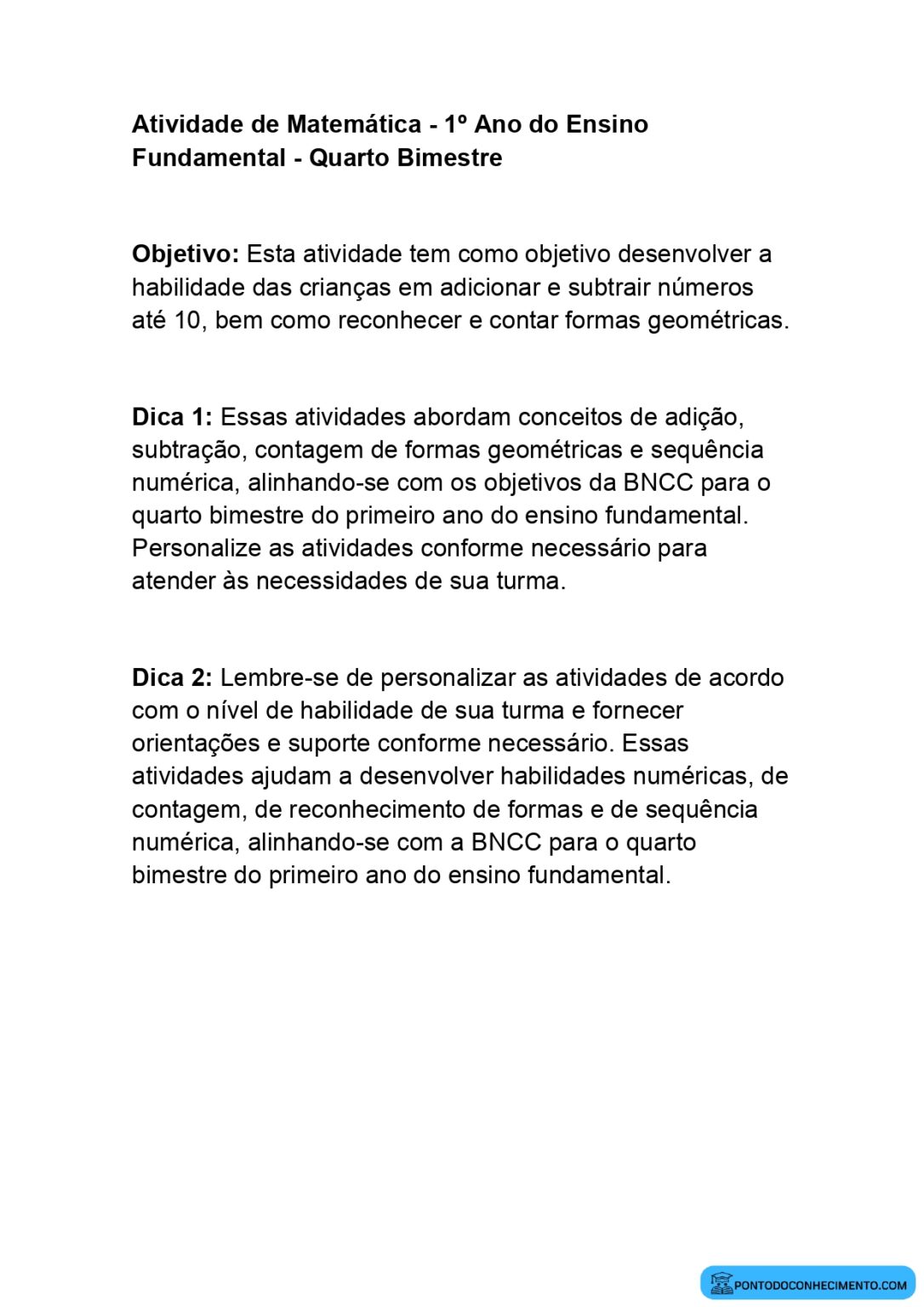 Quanto Bimestre Tem 1 Ano - FDPLEARN
