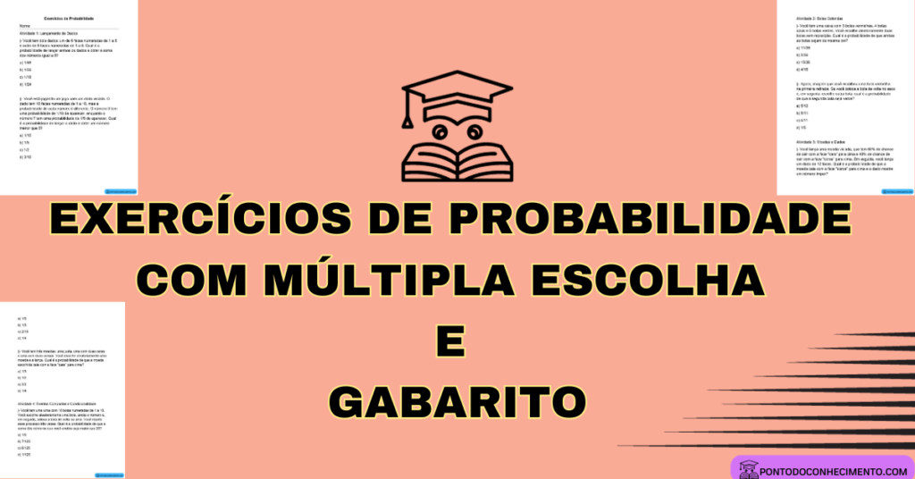 Arquivo De Exercícios De Probabilidade Prontos Para Imprimir - Ponto Do ...