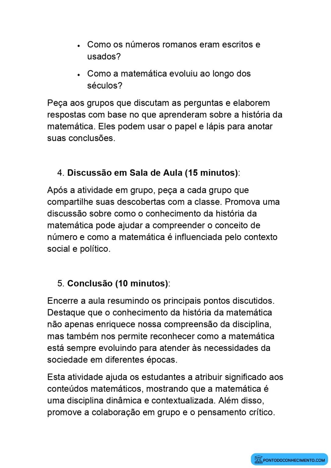 HISTÓRIA DA MATEMÁTICA HABILIDADE EF01MA23MG - Ponto do Conhecimento