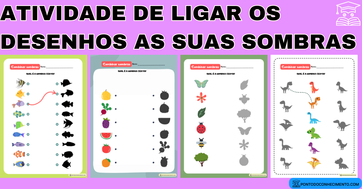 Você está visualizando atualmente Atividade de ligar os desenhos as suas sombras