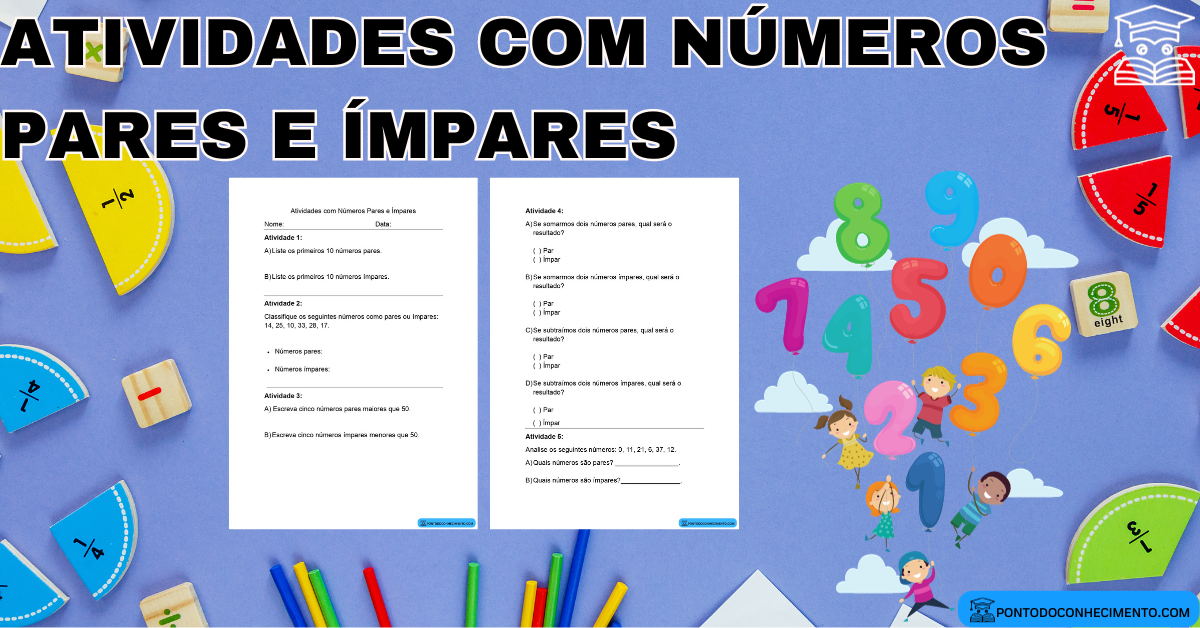 Arquivo De Atividades Sobre Números Pares E Ímpares Ponto Do Conhecimento 5777