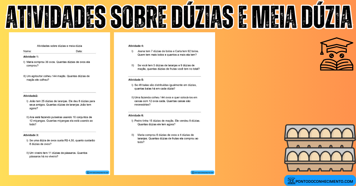 Você está visualizando atualmente Atividades sobre dúzias e meia dúzia