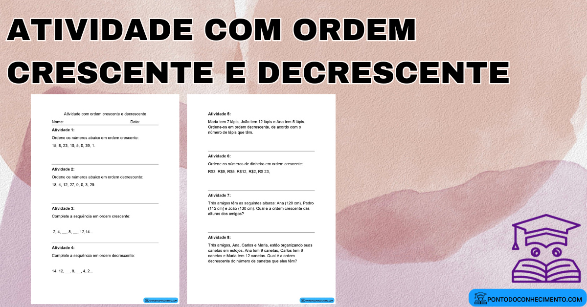 Você está visualizando atualmente Atividade com ordem crescente e decrescente