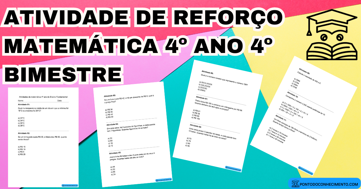 Você está visualizando atualmente Atividade de reforço matemática 4º ano 4º bimestre