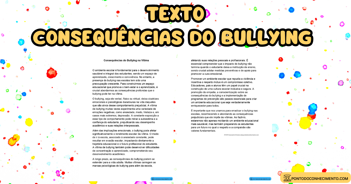 Você está visualizando atualmente Texto: Consequências do Bullying