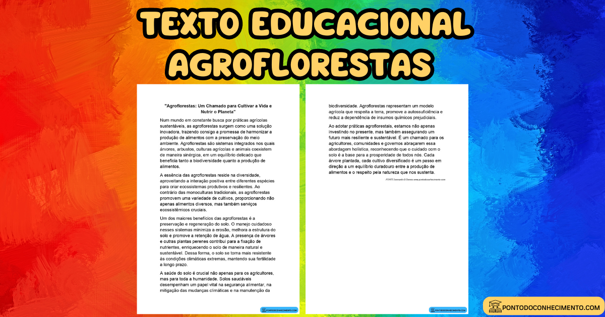 Você está visualizando atualmente Texto educacional: Agroflorestas