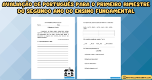 Leia mais sobre o artigo Avaliação de português para o primeiro bimestre do segundo ano do ensino fundamental