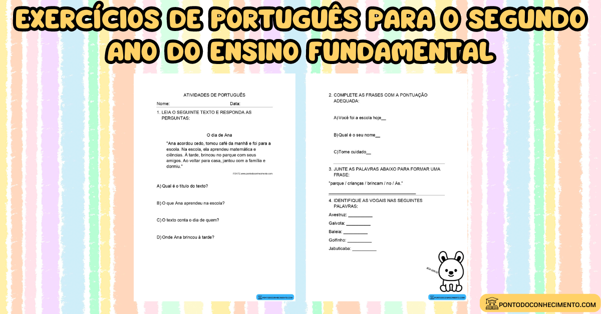 Exercícios De Português Para O Segundo Ano Do Ensino Fundamental Ponto Do Conhecimento 6642