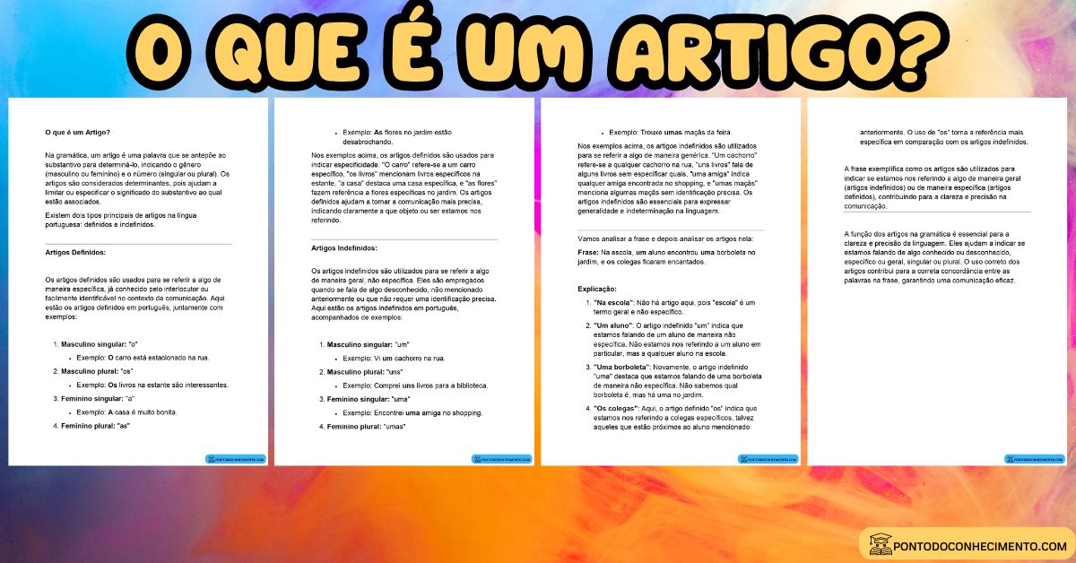 Você está visualizando atualmente O que é um artigo?