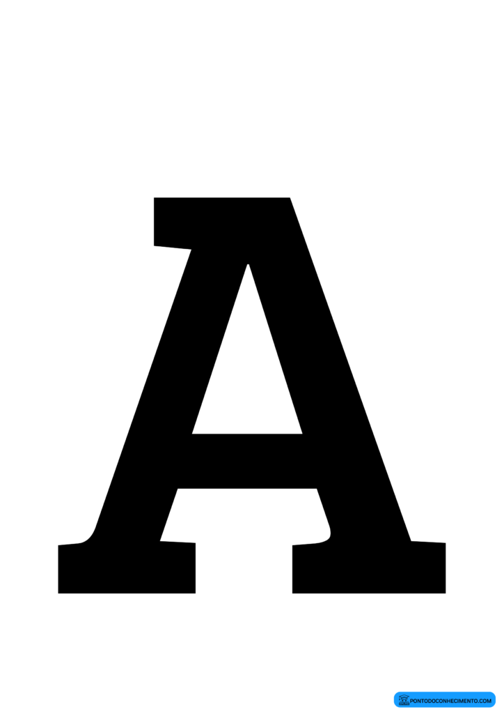 Letras do alfabeto em A4 para imprimir - Ponto do Conhecimento