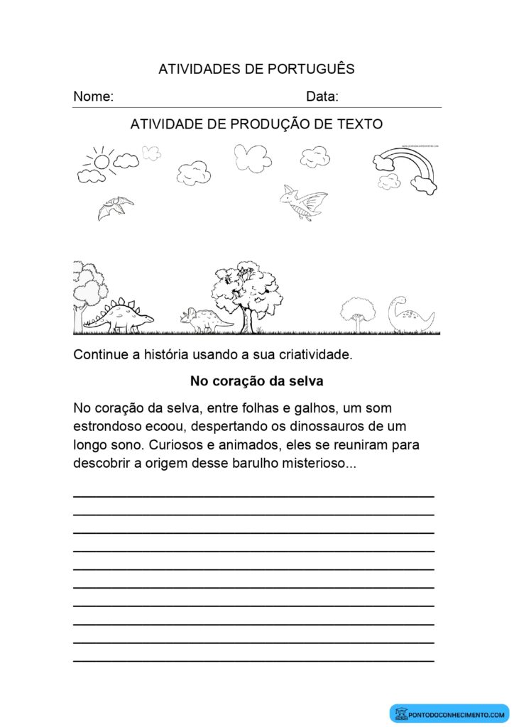 Atividade de criação de texto - Ponto do Conhecimento