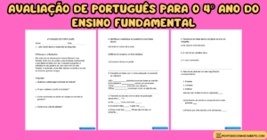 Leia mais sobre o artigo Avaliação de português para o 4º ano do ensino fundamental