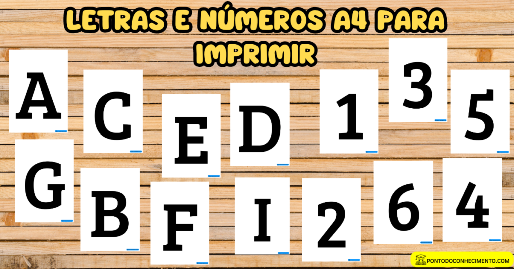 Arquivo de Letras e números de 0 á 9 grandes para imprimir - Ponto do ...