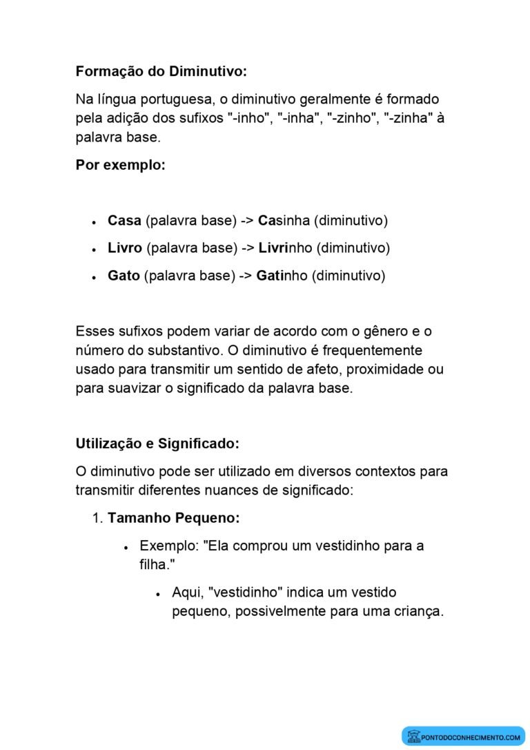 O que é Aumentativo e diminutivo? - Ponto do Conhecimento