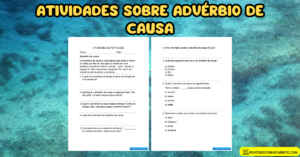 Leia mais sobre o artigo Atividades sobre Advérbio de causa