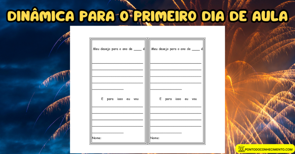 Arquivo De Dinâmica Para O Primeiro Dia De Aula Para Imprimir Ponto