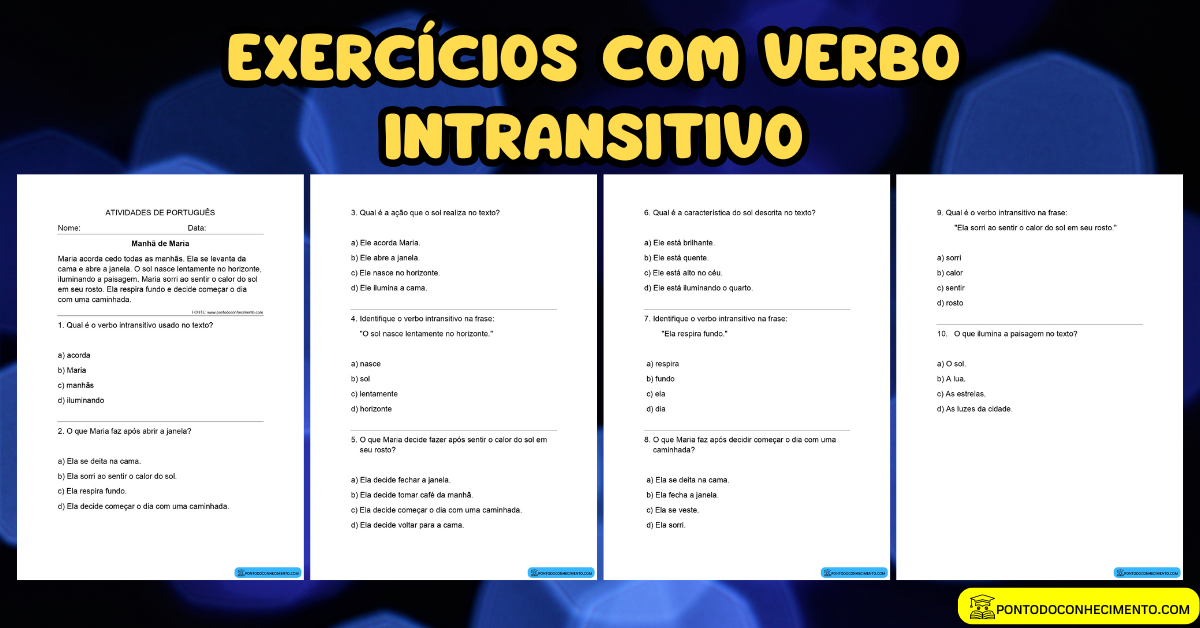 Você está visualizando atualmente Exercícios com verbo intransitivo