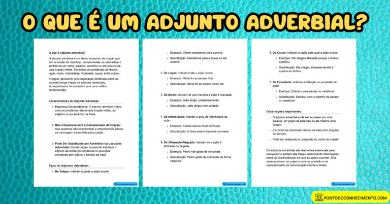 Arquivo de O que são Adjuntos adverbiais - Ponto do Conhecimento