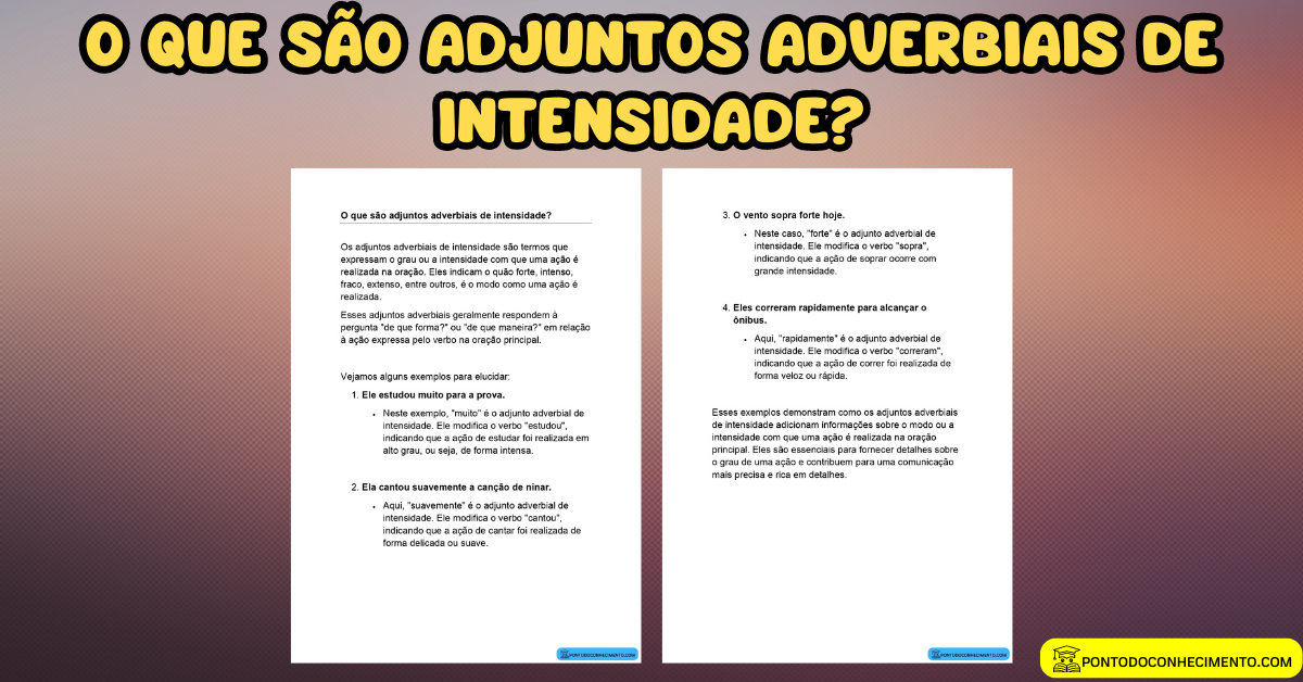 Arquivo de Exemplos de Adjuntos Adverbiais de Intensidade - Ponto do ...