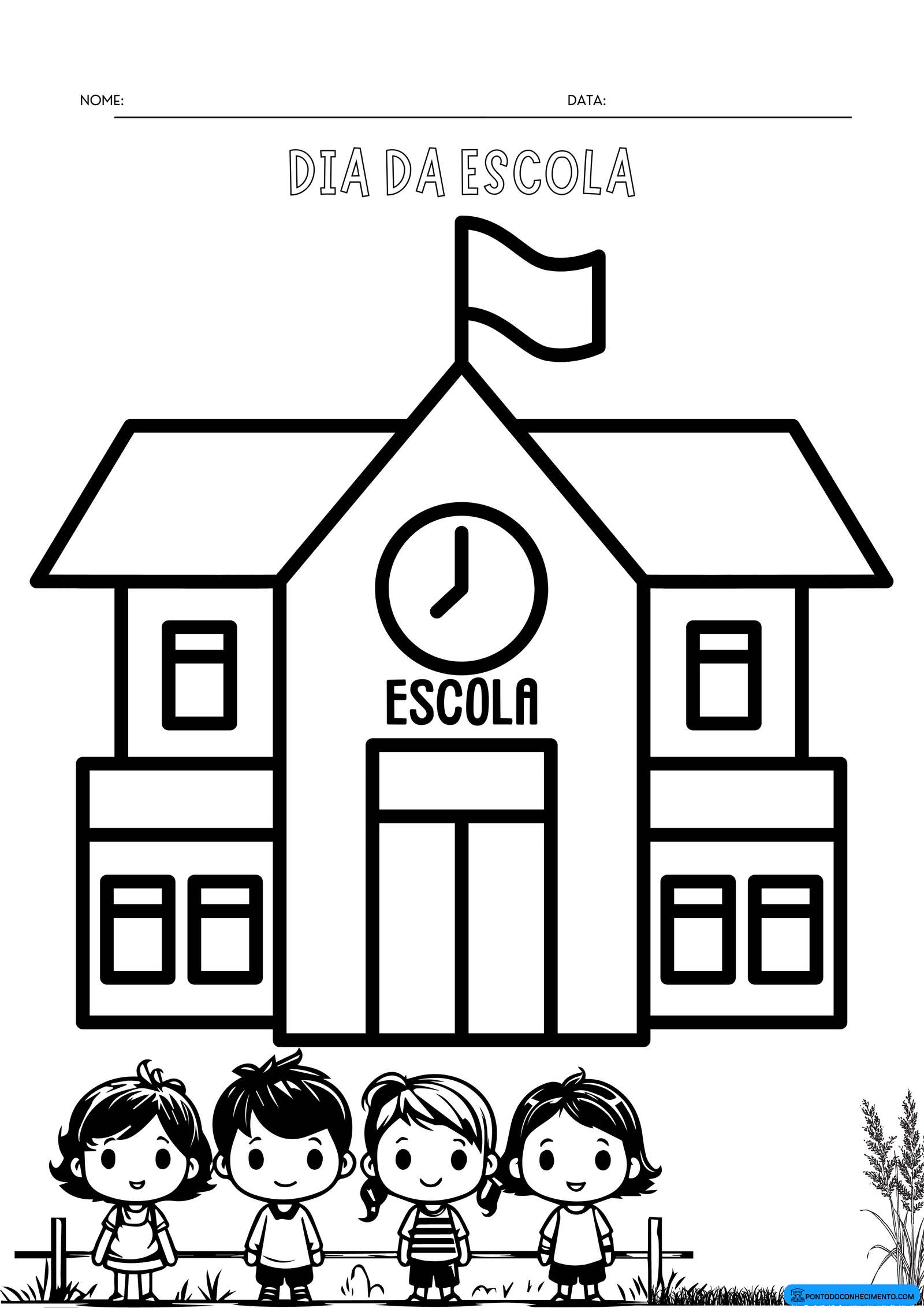 Desenho Para Colorir Escola