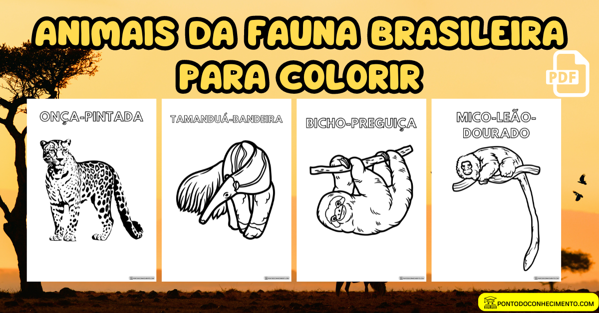 Você está visualizando atualmente Animais da fauna brasileira para colorir