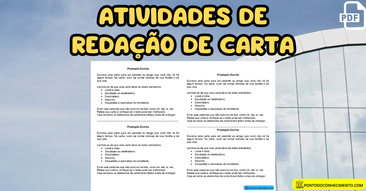 Você está visualizando atualmente Atividades de redação de carta