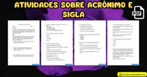 Leia mais sobre o artigo Atividades sobre acrônimo e sigla