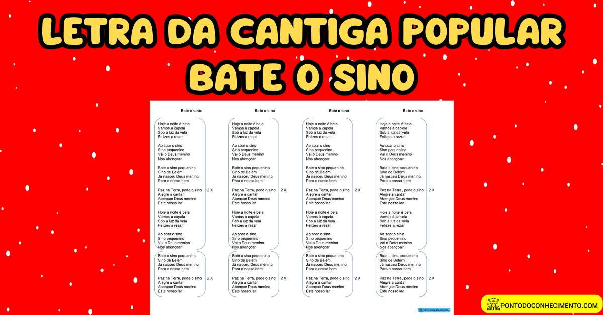 Você está visualizando atualmente Letra da cantiga popular Bate o sino