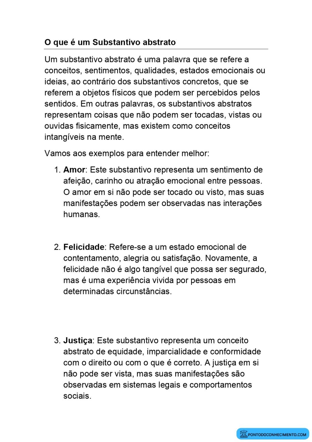 Substantivo Abstrato: O Que É E Exemplos Em Frases – RIKW