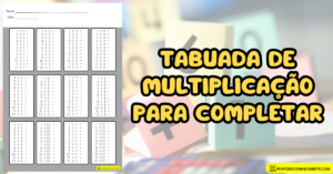 Leia mais sobre o artigo Tabuada de multiplicação para completar
